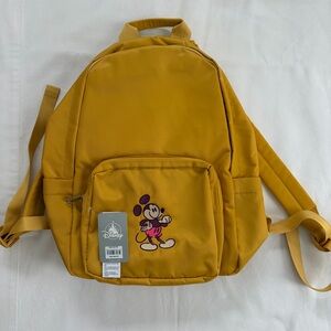 Disney Mickey Mouse Yellow Mustard Backpack NWT